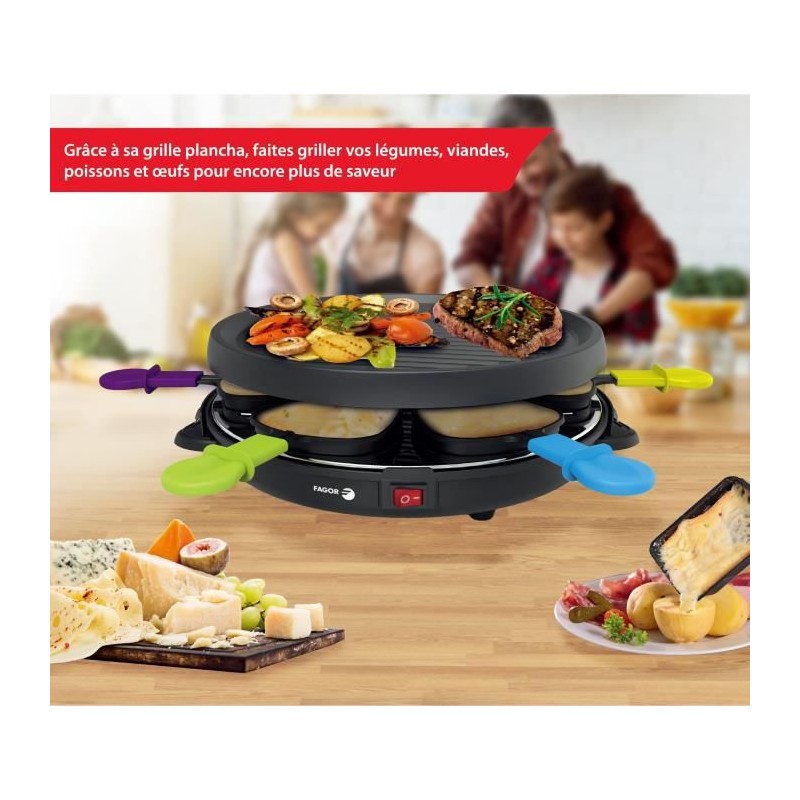 Fagor Fg Noir Appareil A Raclette Personnes Grill W Avec