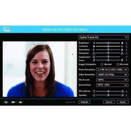 ADESSO Cybertrack H5 Webcam 1080p - USB 2.0 (CYBERTRACK-H5) - vue screen menu