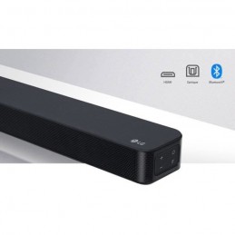 LG SN4 Noir Barre de son 2.1 ch avec caisson de basses sans fil - 300W - Bluetooth 4.0 - USB - HDMI - vue zoom