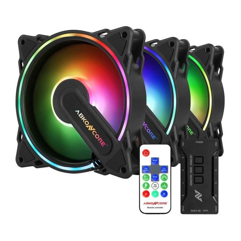 ENERMAX SquA RGB Ventilateur boitier PC 120mm - Pack de 3 - ultra