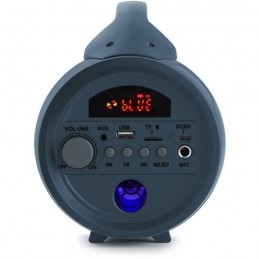 BIGBEN PARTYBTLITEDB Enceinte lumineuse sans fil - Bluetooth - Micro inclus - Effets lumineux - 50W - Dark blue