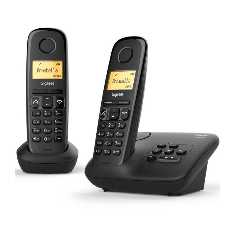 GIGASET A270 A Duo Noir Téléphone sans fil avec répondeur