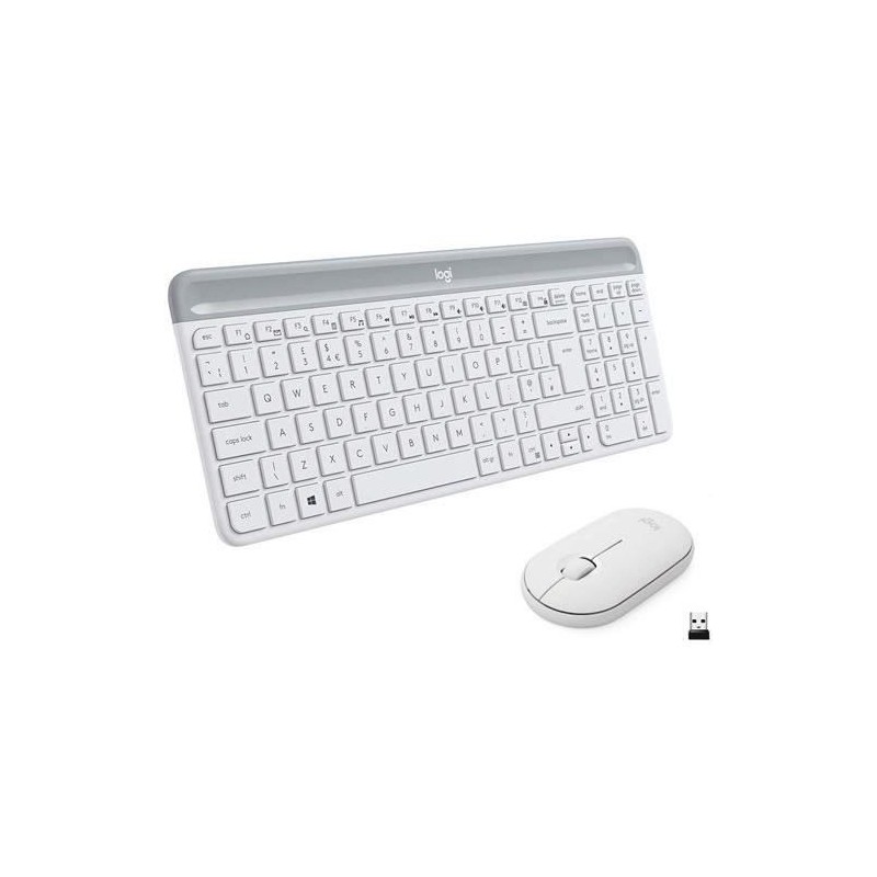 Pack clavier/souris sans fil GRAPHEME BlueElement blanc