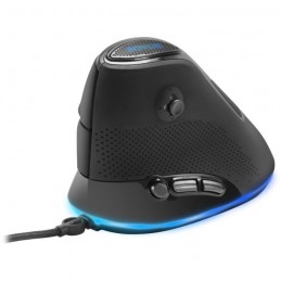 SPEEDLINK Sovos Noir Souris gaming ergonomique verticale filaire - vue led bleu