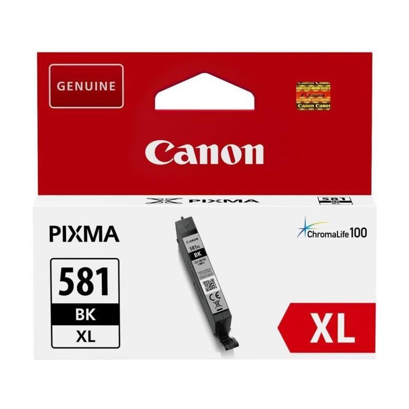 CANON CLI-581BKXL Noir Cartouche d'encre (2052C001) pour PiXMA TR7550, TS9550
