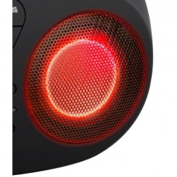 BIGBEN CD61NUSB LECTEUR CD/USB/RADIO portable avec effets lumineux - Noir - vue zoom led rouge