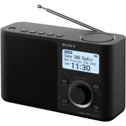 SONY XDRS61DB Noir Radio numérique DAB/DAB +/ FM - Ecran LCD - vue de trois quart