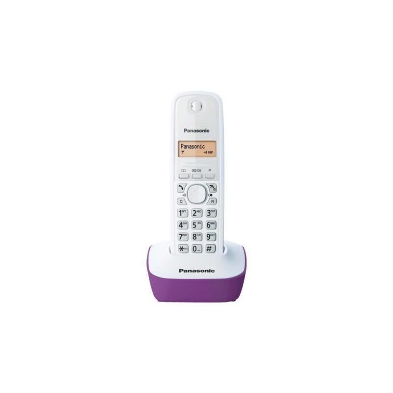 PANASONIC KX-TG1611FRF Solo Téléphone Sans Fil sans répondeur - Blanc Pourpre