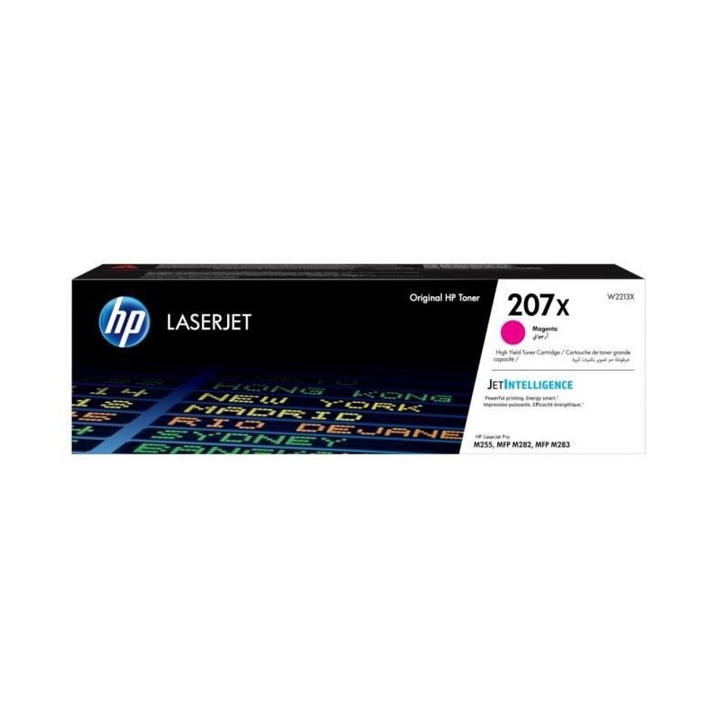 HP 207X Magenta Toner laser XL authentique (W2213X) pour Color LaserJet Pro M255, MFP M282, M283