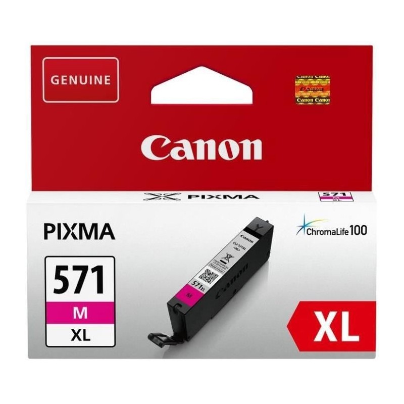 CANON CLI-571XL M Magenta Cartouche d'encre (0333C001) XL pour PiXMA MG5750, MG7750, TS6050, TS9055 - vue emballage