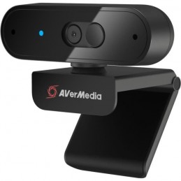 AVERMEDIA PW310P Webcam Full HD 1080p - Autofocus - Rotation 360 - vue de trois quart