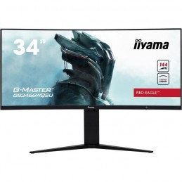 IIYAMA G-Master Red Eagle GB3466WQSU-B1 Ecran PC 34'' UWQHD Gamer Incurvé - Dalle VA - 1ms - 144Hz - HDMI, DP - vue de face