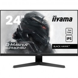 IIYAMA G-Master Black Hawk Ecran PC 24'' FHD Gamer Dalle IPS - 1 ms - 75Hz - HDMI / DisplayPort - AMD FreeSync - vue de face