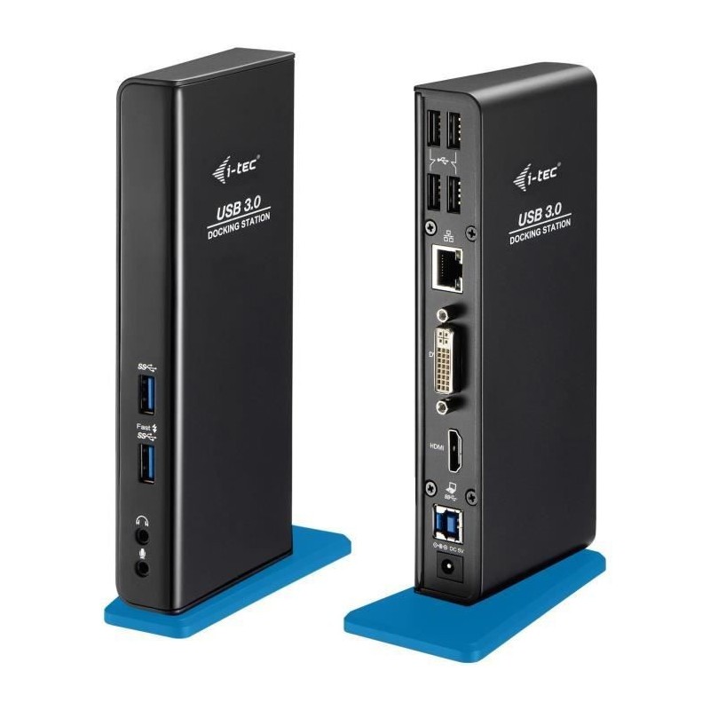 I-TEC Station d'accueil ADVANCE USB 3.0 pour Notebook - 7x USB, RJ45, HDMI, DVI