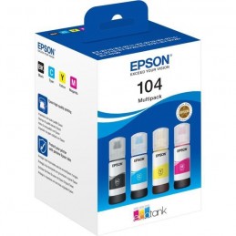 EPSON EcoTank 104 Multipack 4 couleurs (C13T00P640) - vue de trois quart