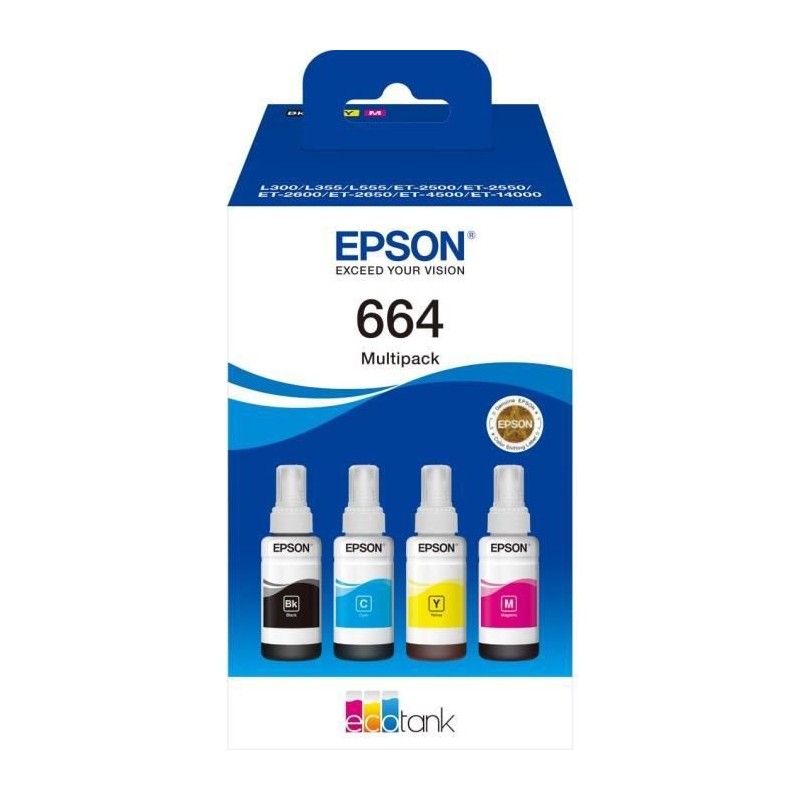 EPSON EcoTank 664 Multipack 4 couleurs (C13T664640)