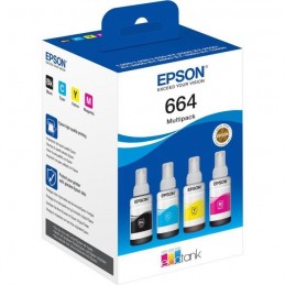 EPSON EcoTank 664 Multipack 4 couleurs (C13T664640) - vue de trois quart