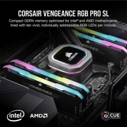 CORSAIR Vengeance RGB Pro SL 16Go DDR4 (2x 8Go) RAM DIMM 3200Mhz CL16 (CMH16GX4M2E3200C16) - vue en situation