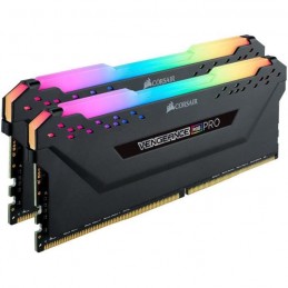 CORSAIR Vengeance RGB Pro 16Go DDR4 (2x 8Go) RAM DIMM 3000MHz CL15 (CMW16GX4M2C3000C15) - vue de trois quart