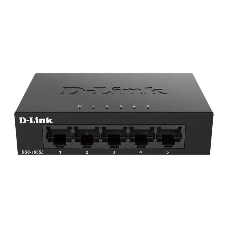 D-LINK DGS-105GLE Switch réseau 5 ports RJ45 Gigabit 10/100/1000 - Boitier métal