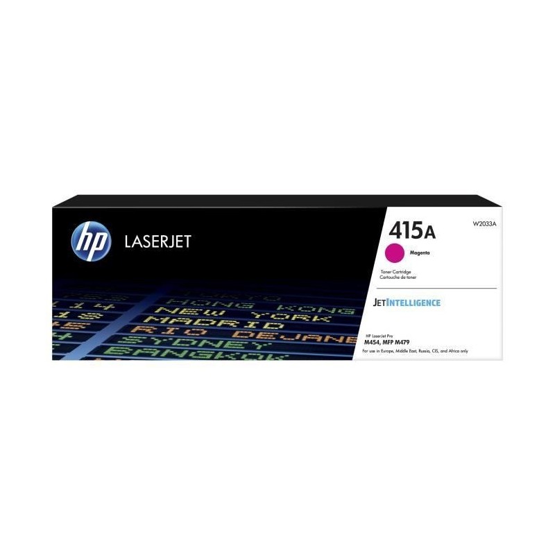 HP 415A Magenta Toner laser authentique (W2033A) pour LaserJet Pro M454, M479 - vue emballage