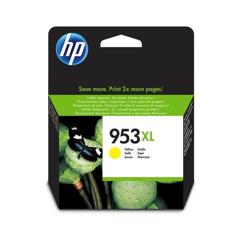 HP 953XL Jaune Cartouche d'encre XL authentique (F6U18AE) pour OfficeJet Pro 8710, 8715, 8720