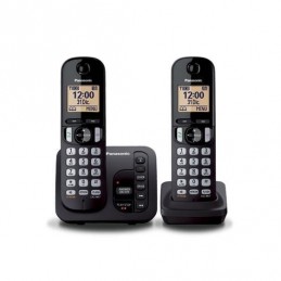 PANASONIC KX-TGC222EB Duo Noir Téléphone sans fil DECT avec répondeur