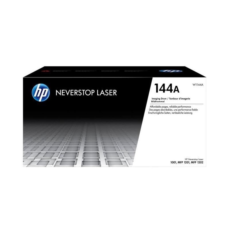 HP 144A Noir Tambour d'imagerie 20000 pages Authentique (W1144A) pour Neverstop 1000 / 1200 series - vue emballage