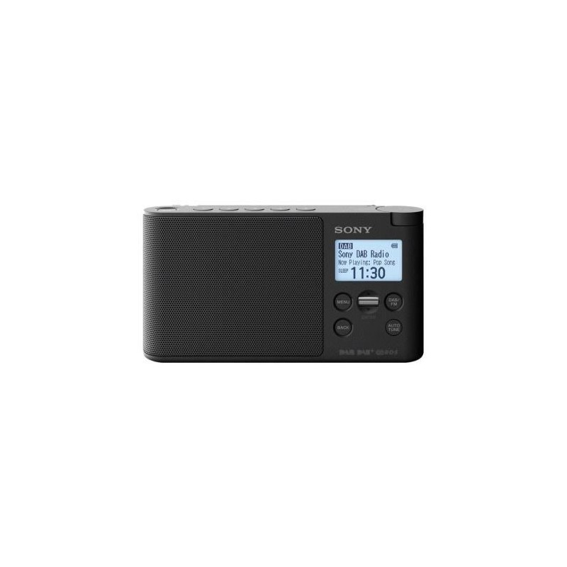 SONY XDRS41DB Noir Radio portable DAB/DAB+ Préréglages directs - Réveil et mise en veille programmable
