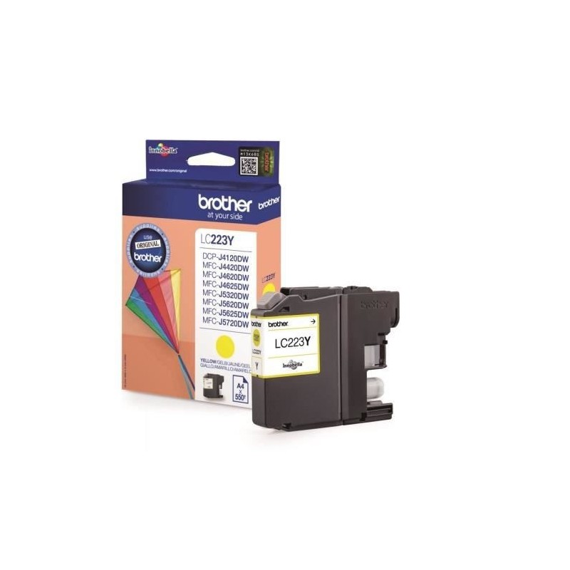 BROTHER LC223Y Jaune Cartouche d'encre pour DCP-J4120, MFC-J4420, MFC-J880 ...