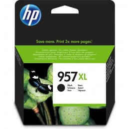 HP 957XL Noir Cartouche d'encre XL (3000 pages) authentique (L0R40AE) pour  OfficeJet Pro 7720, 8210, 8730 avec Quadrimedia