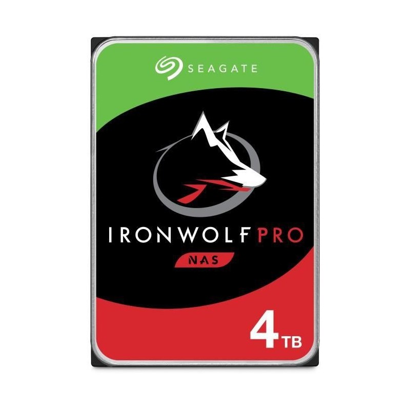 SEAGATE NAS Iron Wolf Pro 4To HDD 3.5'' 7200rpm SATA3 6Gbs 128Mo Cache ST4000NE001 - vue de dessus