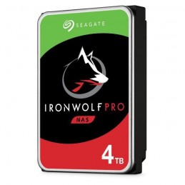 SEAGATE NAS Iron Wolf Pro 4To HDD 3.5'' 7200rpm SATA3 6Gbs 128Mo Cache ST4000NE001 - vue de trois quart droit