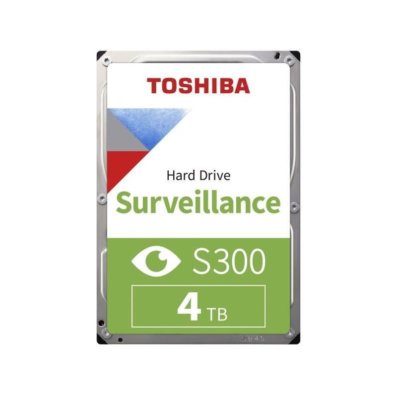 TOSHIBA 4T0 S300 HDD 3.5'' SATA 6Gbs 7 200 rpm - Cache 128Mo (Bulk) (HDWT140UZSVA) - vue de face