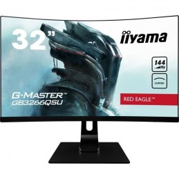 IIYAMA G-Master Red Eagle GB3266QSU-B1 Ecran PC 32'' WQHD Gamer incurvé - Dalle VA - 1 ms - 144 Hz - HDMI / DP - FreeSync - face