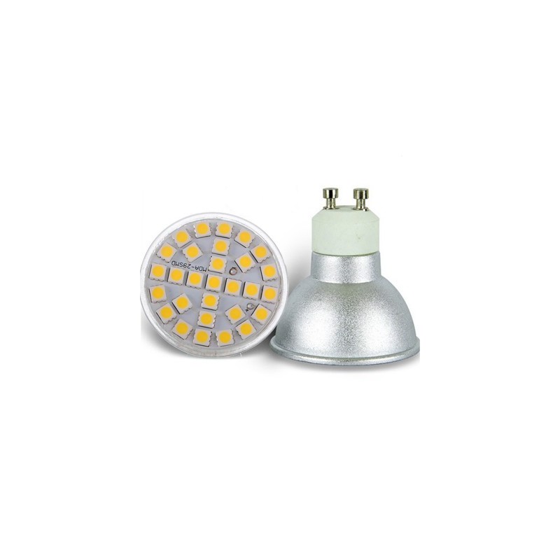 AMPOULE GU10 6W LED 29 SMD 5050 BLANC FROID