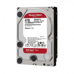 WESTER DIGITAL 4To WD Red™ Plus NAS HDD 3.5'' - SATA 6Gbs - 5400 rpmn - Cache 128Mo (WD40EFZX) - vue de 3/4