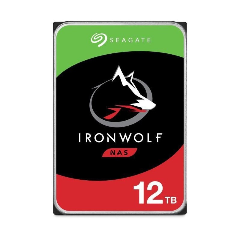 SEAGATE NAS Iron Wolf 12To HDD 3.5'' 7200rpm SATA3 6Gbs 256Mo Cache (ST12000VN0008) - vue de dessus