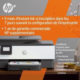 HP Officejet pro 8014e Imprimante tout-en-un jet d'encre - WiFi - vue instant ink