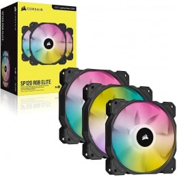 CORSAIR SP120 RGB ELITE Ventilateur Boitier PC 120mm RGB LED - Triple Pack Lighting Node CORE (CO-9050109-WW) - vue emballage