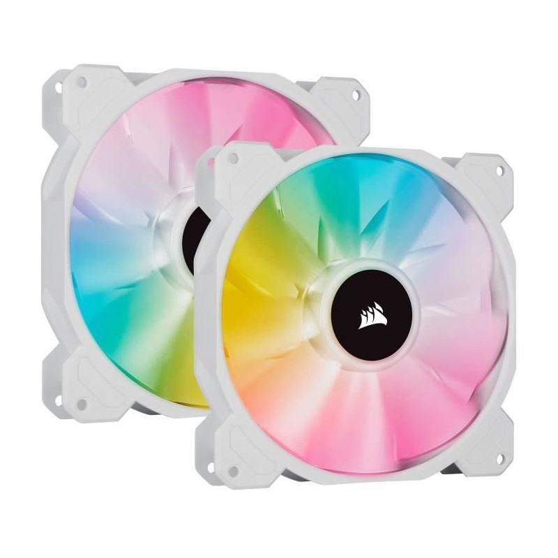 CORSAIR SP140 RGB ELITE Blanc Ventilateur Boitier PC 140mm - Dual Pack (CO-9050139-WW)