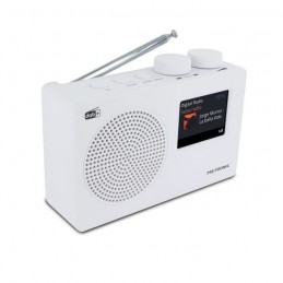 METRONIC 477252 Blanc Radio numérique DAB+ / FM RDS avec écran couleur LCD