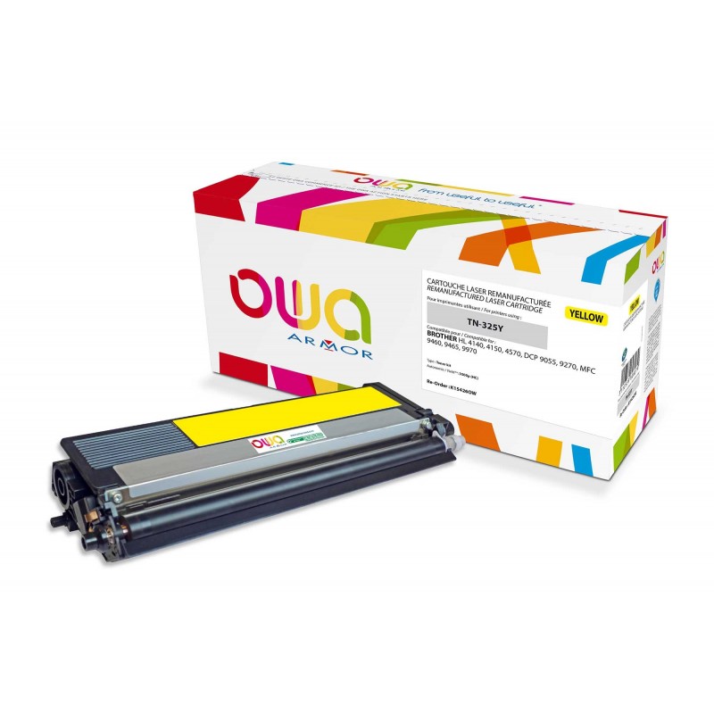 ARMOR OWA K15426OW TONER LASER REMANUFACTURÉ JAUNE COMPATIBLE TN325Y BROTHER©