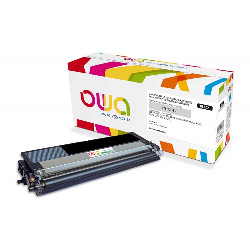 ARMOR OWA K15450OW TONER LASER REMANUFACTURÉ NOIR COMPATIBLE TN328BK BROTHER©