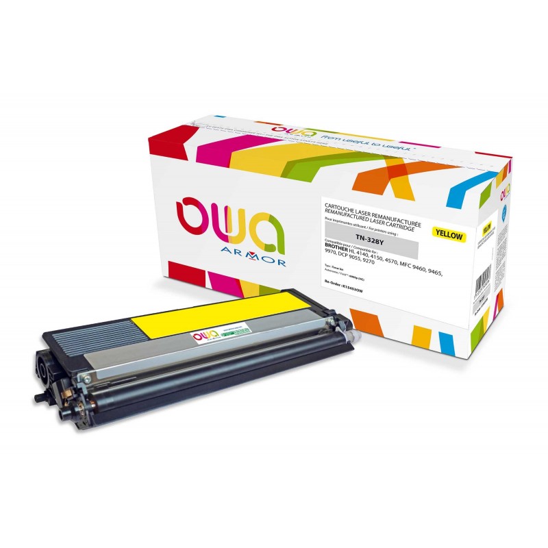 ARMOR OWA K15453OW TONER LASER REMANUFACTURÉ JAUNE COMPATIBLE TN328Y BROTHER©