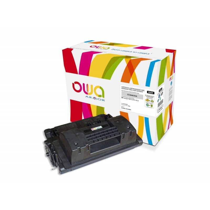 ARMOR OWA K15108OW TONER LASER REMANUFACTURÉ NOIR COMPATIBLE HP© 64A - CC364A