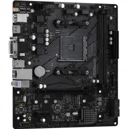 ASROCK B550M-HDV Carte mere micro-ATX Socket AM4 - DDR4 - VGA - DVI - HDMI - vue de trois quart