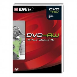DVD-RW 4,7GB / 120MIN EMTEC ÉCRITURE 4X RÉINSCRIPTIBLE - BOITE DVD - vue emballage
