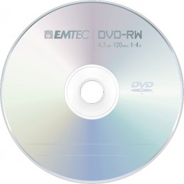 DVD-RW 4,7GB / 120MIN EMTEC ÉCRITURE 4X RÉINSCRIPTIBLE - BOITE DVD