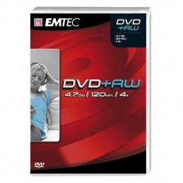 DVD+RW 4,7GB / 120MIN EMTEC ÉCRITURE 4X RÉINSCRIPTIBLE - BOITE DVD - vue emballage